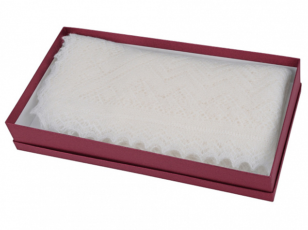 Оренбургский пуховый платок в подарочной коробке с логотипом в Балашихе заказать по выгодной цене в кибермаркете AvroraStore