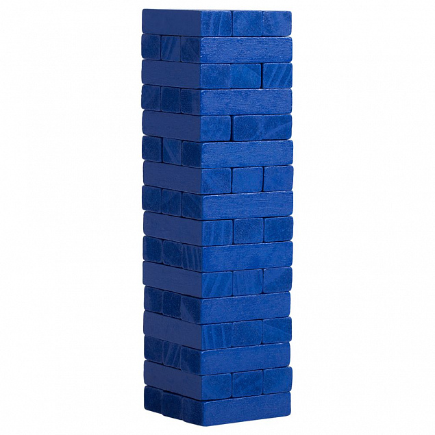Игра «Деревянная башня мини», синяя с логотипом в Балашихе заказать по выгодной цене в кибермаркете AvroraStore