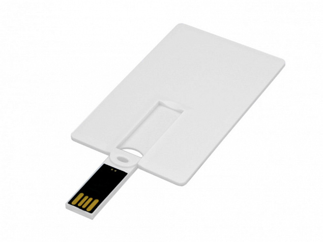 USB-флешка на 16 Гб в виде пластиковой карты с откидным механизмом с логотипом в Балашихе заказать по выгодной цене в кибермаркете AvroraStore