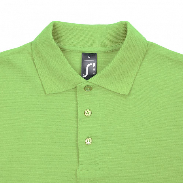 Рубашка поло мужская SPRING 210, зеленое яблоко с логотипом в Балашихе заказать по выгодной цене в кибермаркете AvroraStore