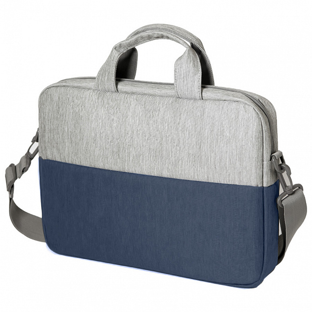 Конференц-сумка BEAM NOTE, серый/темно-синий, 39х30х6.5 см, ткань верха: 100% полиамид, под-д: 100%п с логотипом в Балашихе заказать по выгодной цене в кибермаркете AvroraStore