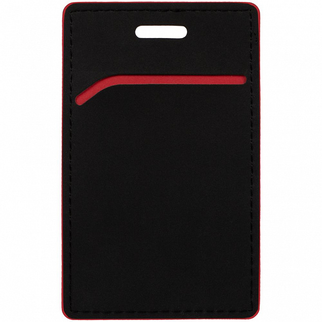 Чехол для пропуска Multimo, черный с красным с логотипом в Балашихе заказать по выгодной цене в кибермаркете AvroraStore