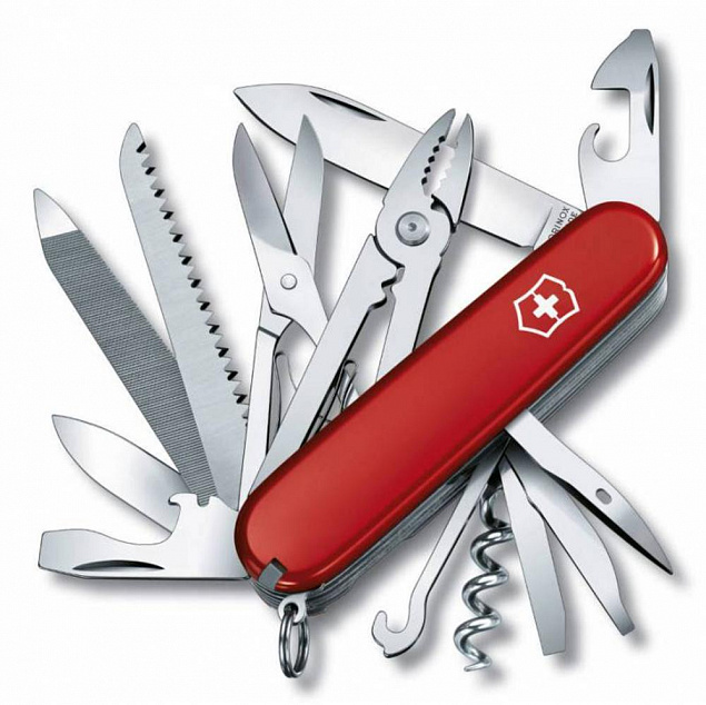 Офицерский нож Handyman 91, красный с логотипом в Балашихе заказать по выгодной цене в кибермаркете AvroraStore