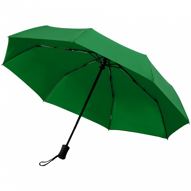Зонт складной Monsoon, зеленый с логотипом в Балашихе заказать по выгодной цене в кибермаркете AvroraStore
