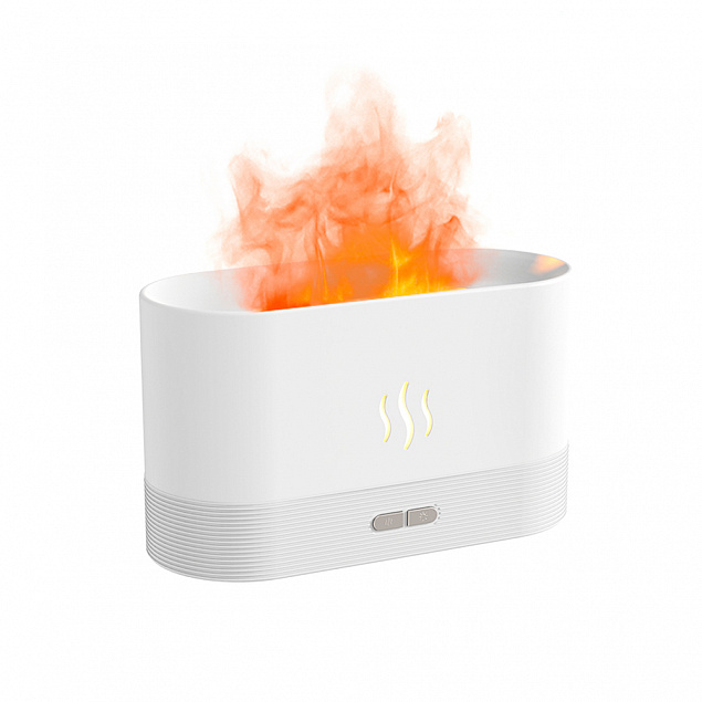 USB арома увлажнитель воздуха Flame со светодиодной подсветкой - изображением огня - Белый BB с логотипом в Балашихе заказать по выгодной цене в кибермаркете AvroraStore