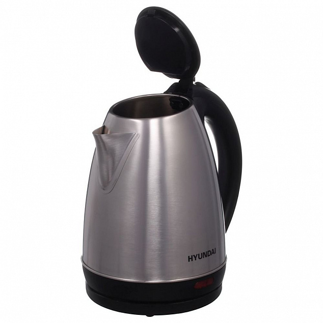 Чайник Drink Wink, серебристый с черным с логотипом в Балашихе заказать по выгодной цене в кибермаркете AvroraStore