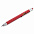 Ручка шариковая Construction, мультиинструмент, красная с логотипом в Балашихе заказать по выгодной цене в кибермаркете AvroraStore
