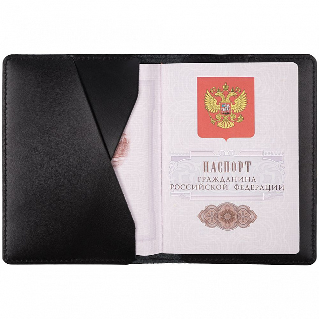 Обложка для паспорта inStream, черная с логотипом в Балашихе заказать по выгодной цене в кибермаркете AvroraStore