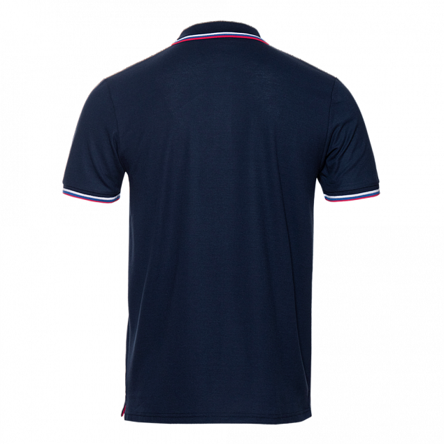 Рубашка поло Рубашка мужская 04RUS Тёмно-синий с логотипом в Балашихе заказать по выгодной цене в кибермаркете AvroraStore