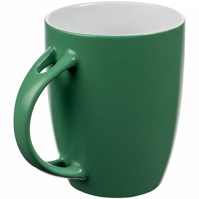 Кружка с ложкой Cheer Up ver.2, зеленая с логотипом в Балашихе заказать по выгодной цене в кибермаркете AvroraStore