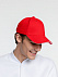 Бейсболка Generic, красная с белым кантом с логотипом в Балашихе заказать по выгодной цене в кибермаркете AvroraStore