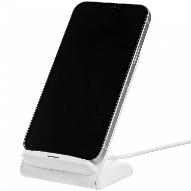 Быстрое беспроводное зарядное устройство Overtop, белое с логотипом в Балашихе заказать по выгодной цене в кибермаркете AvroraStore