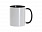 Кружка для сублимации, 330 мл, d=82 мм, стандарт А, белая, черная внутри, черная ручка с логотипом в Балашихе заказать по выгодной цене в кибермаркете AvroraStore