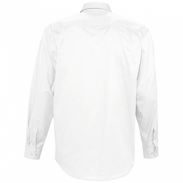 Рубашка мужская с длинным рукавом BEL AIR, белая с логотипом в Балашихе заказать по выгодной цене в кибермаркете AvroraStore