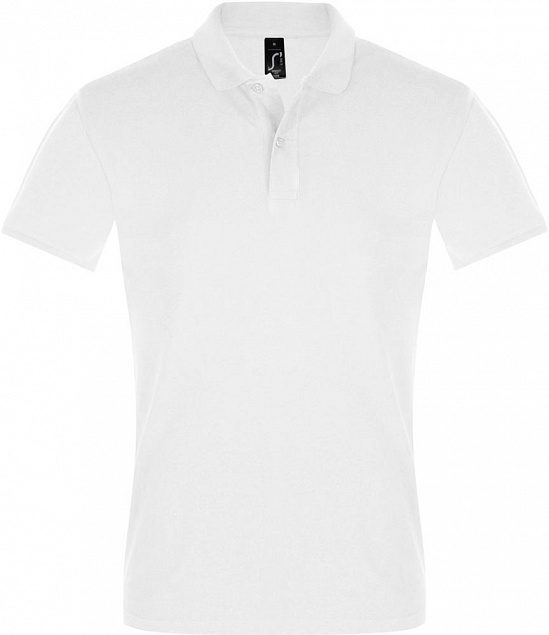 Рубашка поло мужская PERFECT MEN 180 белая с логотипом в Балашихе заказать по выгодной цене в кибермаркете AvroraStore