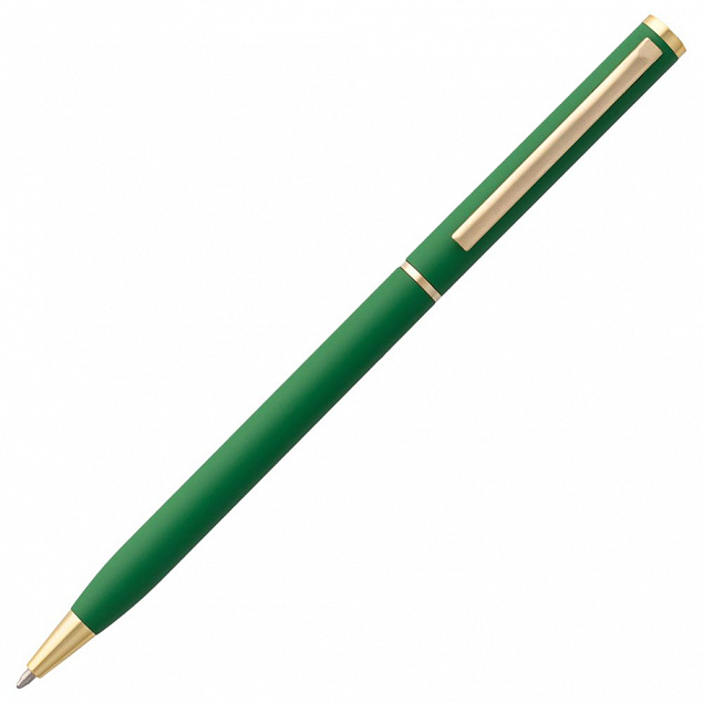 Ручка шариковая Hotel Gold, ver.2, зеленая с логотипом в Балашихе заказать по выгодной цене в кибермаркете AvroraStore