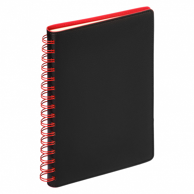 Ежедневник Portobello Trend, Vista, недатированный, черный/красный с логотипом в Балашихе заказать по выгодной цене в кибермаркете AvroraStore