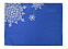 Декоративная салфетка «Снежинки», синяя с логотипом в Балашихе заказать по выгодной цене в кибермаркете AvroraStore