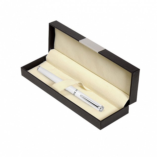 Набор ручка Sonata c футляром, белый, черный с логотипом в Балашихе заказать по выгодной цене в кибермаркете AvroraStore