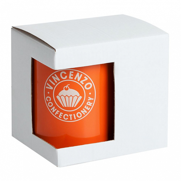 Коробка для кружки с окошком, белая с логотипом в Балашихе заказать по выгодной цене в кибермаркете AvroraStore