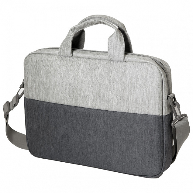 Конференц-сумка BEAM NOTE, серый/темно-серый, 39х30х6.5 см, ткань верха:100% полиамид, под-д:100%пол с логотипом в Балашихе заказать по выгодной цене в кибермаркете AvroraStore