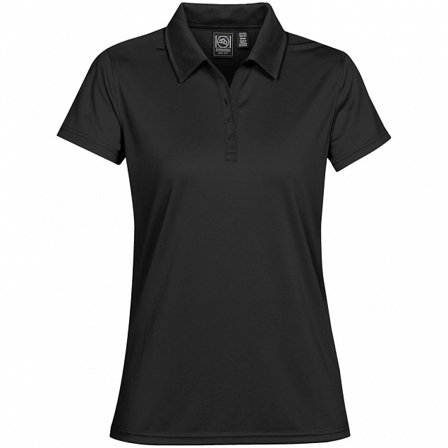Рубашка поло женская Eclipse H2X-Dry, черная с логотипом в Балашихе заказать по выгодной цене в кибермаркете AvroraStore