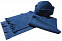 Комплект Unit Fleecy: шарф и шапка, синий с логотипом в Балашихе заказать по выгодной цене в кибермаркете AvroraStore