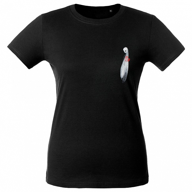 Футболка женская Ghost of Love, черная с логотипом в Балашихе заказать по выгодной цене в кибермаркете AvroraStore