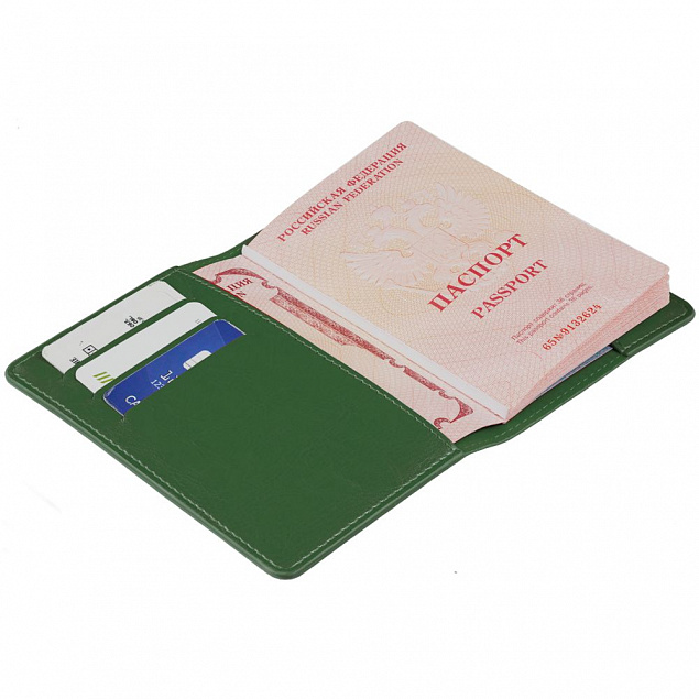 Обложка для паспорта Nebraska, зеленая с логотипом в Балашихе заказать по выгодной цене в кибермаркете AvroraStore