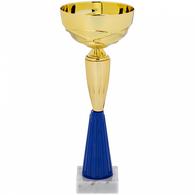 Кубок Kudos, большой, синий с логотипом в Балашихе заказать по выгодной цене в кибермаркете AvroraStore