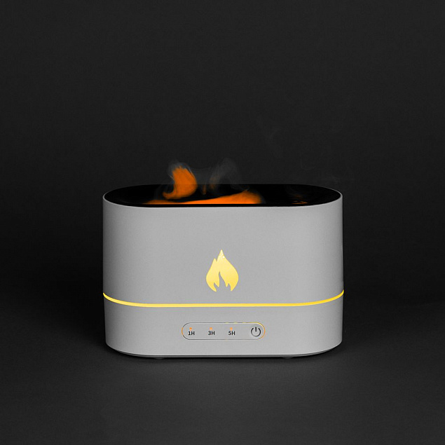 Увлажнитель-ароматизатор с имитацией пламени Fuego, белый с логотипом в Балашихе заказать по выгодной цене в кибермаркете AvroraStore