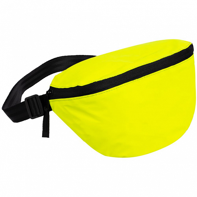 Поясная сумка Manifest Color из светоотражающей ткани, неон-желтая с логотипом в Балашихе заказать по выгодной цене в кибермаркете AvroraStore