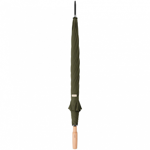 Зонт-трость Nature Stick AC, зеленый с логотипом в Балашихе заказать по выгодной цене в кибермаркете AvroraStore