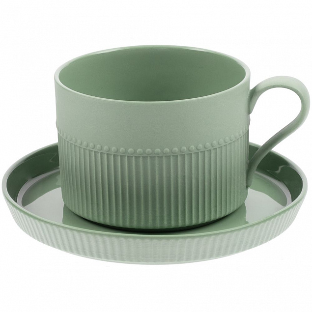 Чайная пара Pastello Moderno, зеленая с логотипом в Балашихе заказать по выгодной цене в кибермаркете AvroraStore