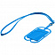 Картхолдер с креплением для телефона, синий с логотипом в Балашихе заказать по выгодной цене в кибермаркете AvroraStore