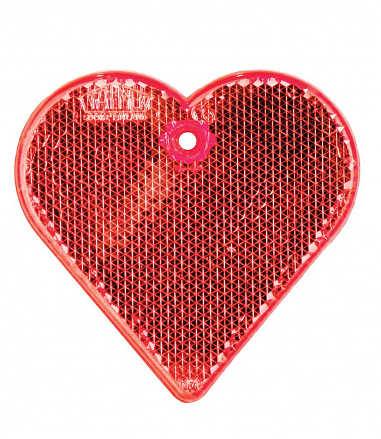 Пешеходный светоотражатель «Сердце», красный с логотипом в Балашихе заказать по выгодной цене в кибермаркете AvroraStore
