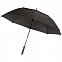 Зонт-трость Fiber Golf Air, черный с логотипом в Балашихе заказать по выгодной цене в кибермаркете AvroraStore