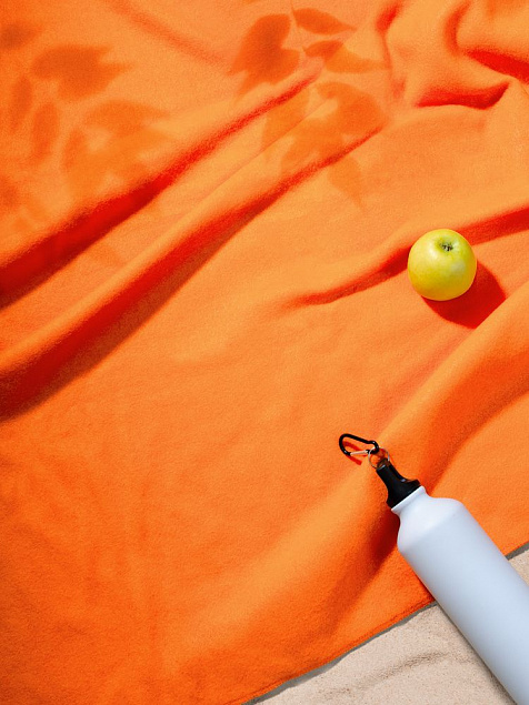 Флисовый плед Warm&Peace, оранжевый с логотипом в Балашихе заказать по выгодной цене в кибермаркете AvroraStore