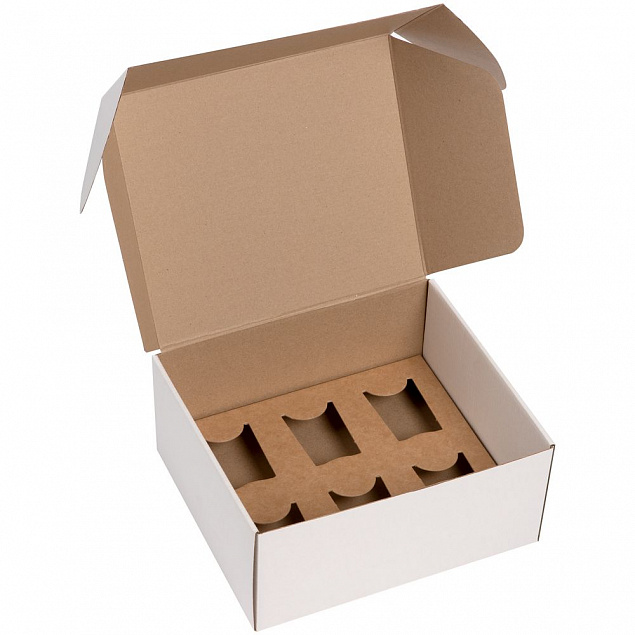 Коробка Grande с ложементом для стопок, белая с логотипом в Балашихе заказать по выгодной цене в кибермаркете AvroraStore
