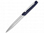 Ручка шариковая Geneva, серебристый/темно-синий с логотипом в Балашихе заказать по выгодной цене в кибермаркете AvroraStore