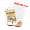 Сапожок подарочный новогодний №5 (олень бежевый), коричнево-белый с логотипом в Балашихе заказать по выгодной цене в кибермаркете AvroraStore