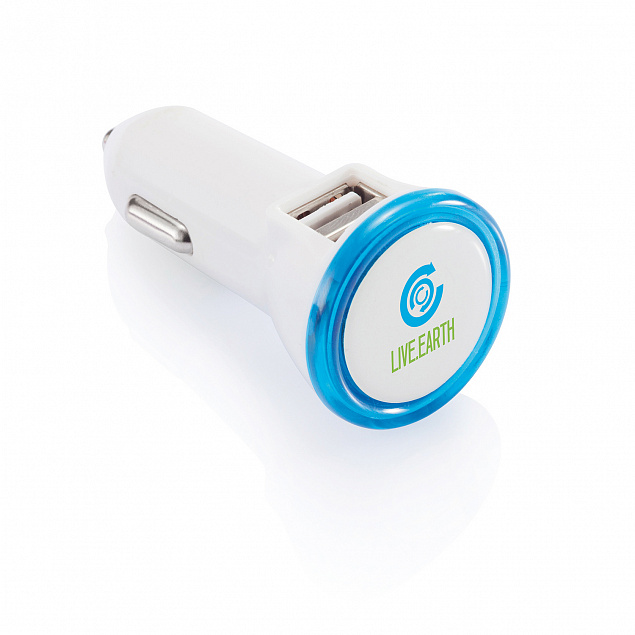 Мощное автомобильное зарядное устройство с 2 USB-портами с логотипом в Балашихе заказать по выгодной цене в кибермаркете AvroraStore