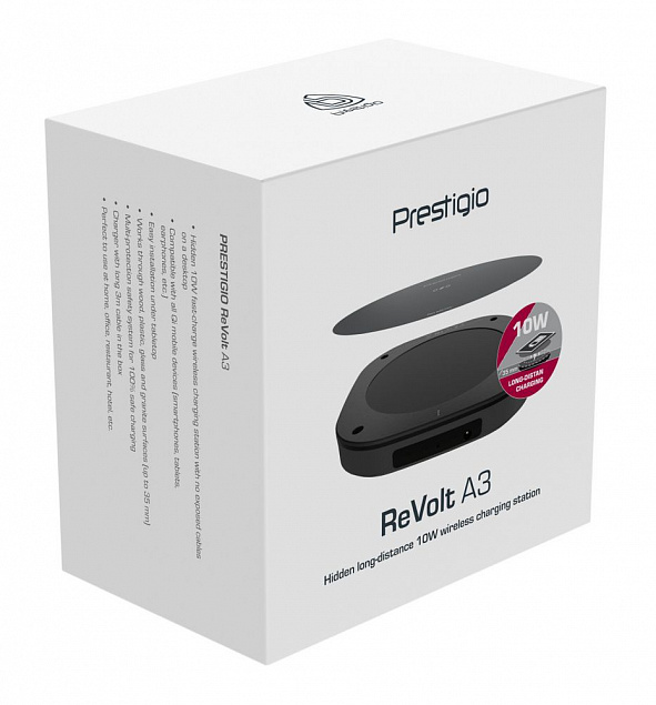 Беспроводное зарядное устройство Revolt A3 с логотипом в Балашихе заказать по выгодной цене в кибермаркете AvroraStore