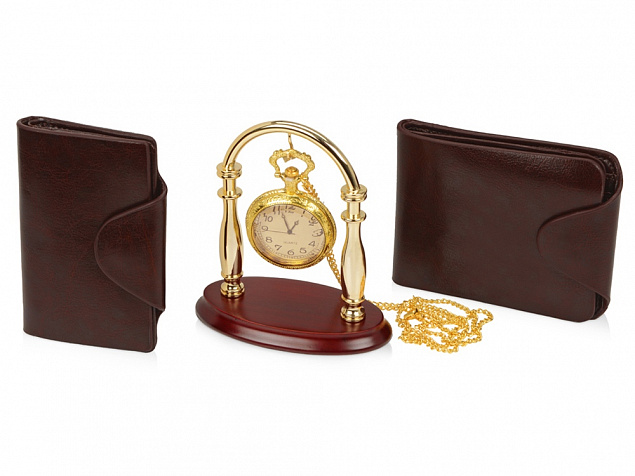 Набор Фрегат: портмоне, визитница, подставка для часов, часы на цепочке с логотипом в Балашихе заказать по выгодной цене в кибермаркете AvroraStore
