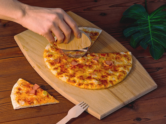 Нож для пиццы «Bamboo collection» с логотипом в Балашихе заказать по выгодной цене в кибермаркете AvroraStore