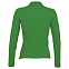 Рубашка поло женская с длинным рукавом PODIUM ярко-зеленая с логотипом в Балашихе заказать по выгодной цене в кибермаркете AvroraStore
