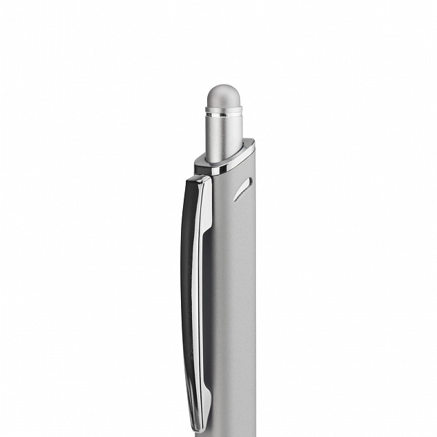 Шариковая ручка Quattro, серебряная с логотипом в Балашихе заказать по выгодной цене в кибермаркете AvroraStore