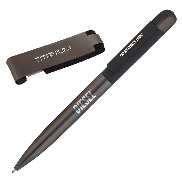 Набор ручка + флеш-карта 8 Гб в футляре, черный/титаниум, покрытие soft touch с логотипом в Балашихе заказать по выгодной цене в кибермаркете AvroraStore