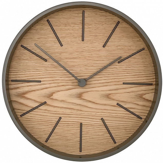 Часы настенные Paco, дуб с логотипом в Балашихе заказать по выгодной цене в кибермаркете AvroraStore