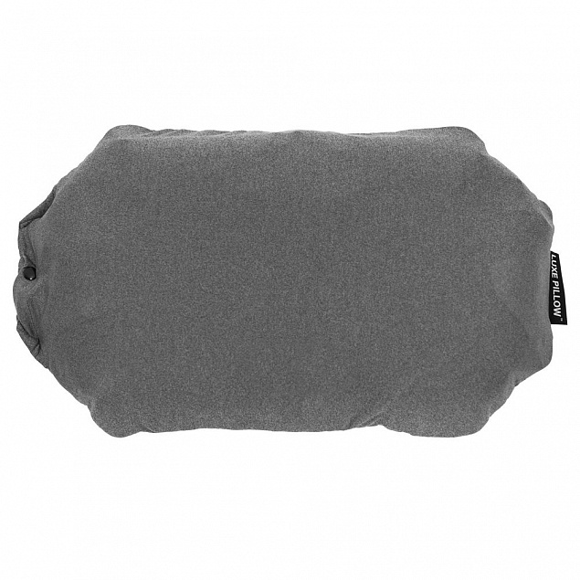 Надувная подушка Pillow Luxe, серая с логотипом в Балашихе заказать по выгодной цене в кибермаркете AvroraStore